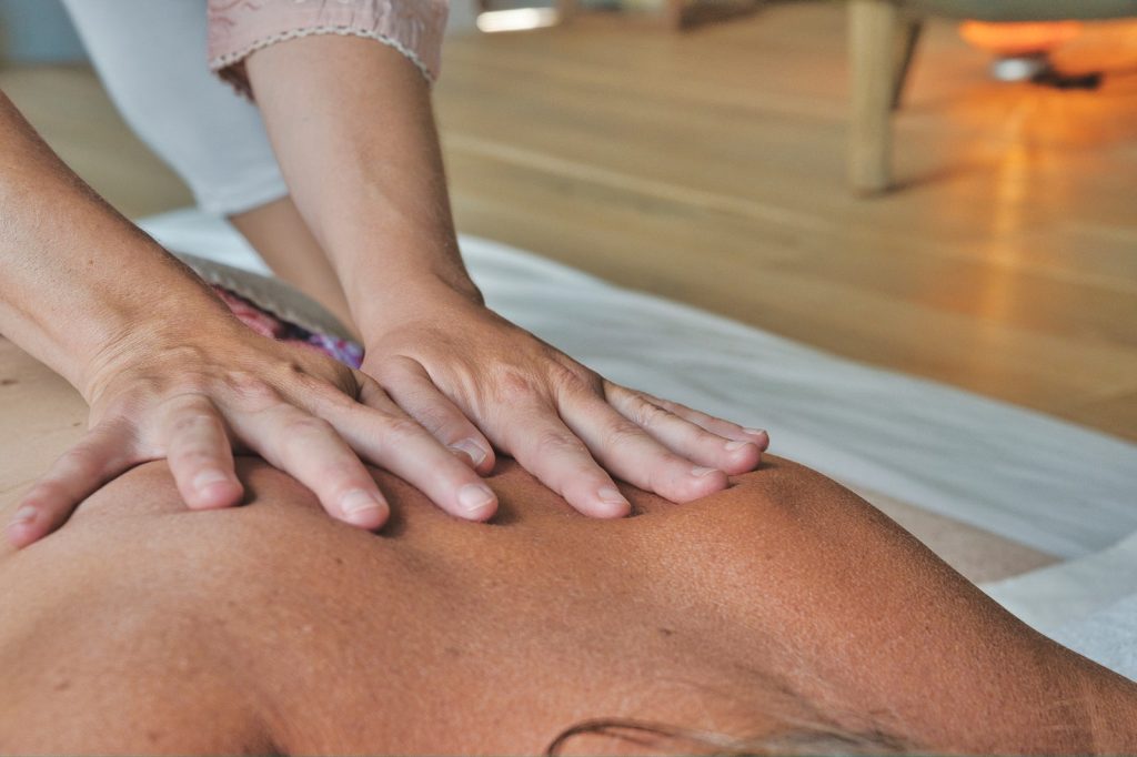 hans performing thai massage